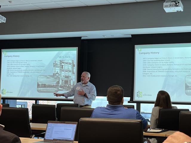 JC Powell Giving Speech at the Secured Entry Symposium