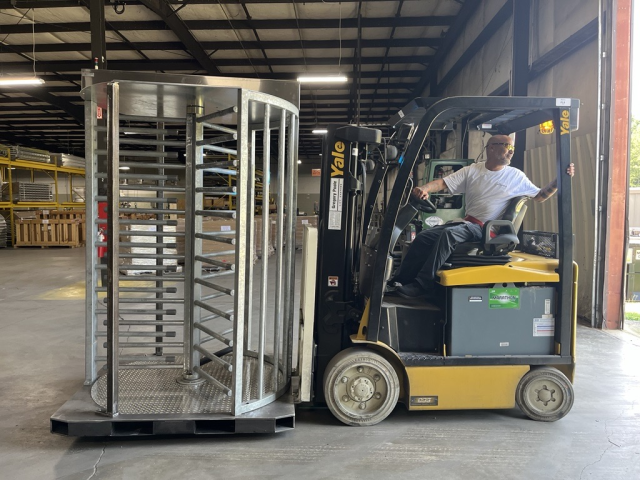 mobile full-height turnstile platform